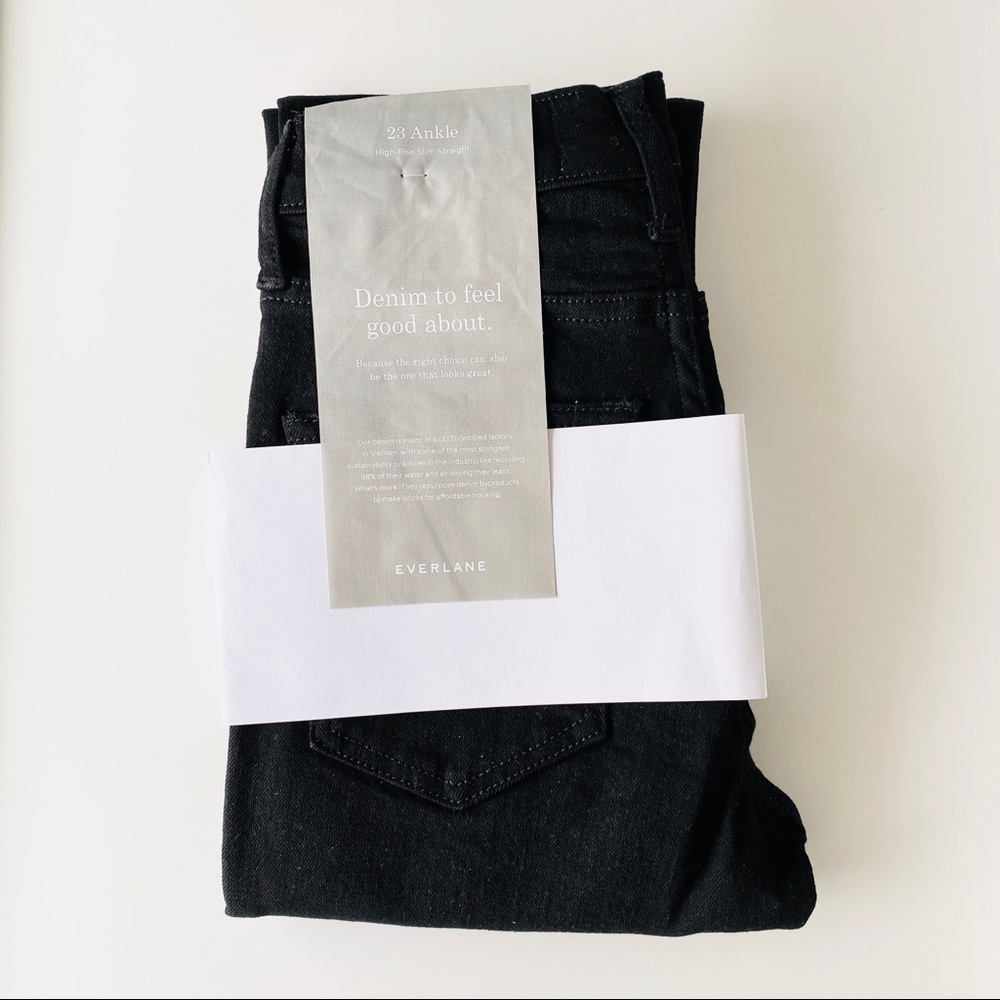 EVERLANE High-Rise Cigarette Jeans Black 23